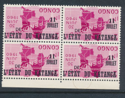 KATANGA  COB 44 INVERTED MNH - Katanga