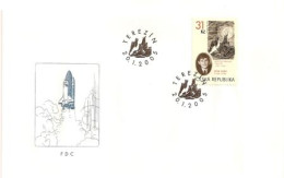 FDC 422 Czech Republic (Columbia And) THE FATE OF THE DRAWING " MOONSCAPE" BY PETR GINZ 2005 - Europa