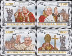 Burundi 3148-3151 (complete Issue) Unmounted Mint / Never Hinged 2013 Pope Benedikt XVI. - Unused Stamps