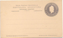 ARGENTINA 1896 - Unused Entire Double Postal Card Of 6c Libertad Small Head - Brieven En Documenten