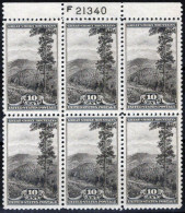 ZAYIX US 749 MNH Plate Block #F21340 Top 10c Gray Smoky Mountains 052023-SM44 - Blocks & Sheetlets