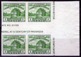 ZAYIX US 766 MNH NGAI Fort Dearborn Block W/ Horizontal Gutter Special 050223S3 - Blocks & Sheetlets