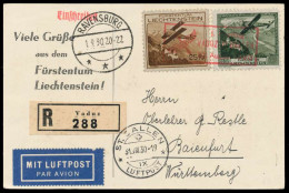 LIECHTENSTEIN 1930 Nr 112 Und 110 BRIEF MIF X1D7D26 - Covers & Documents