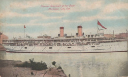 ZAYIX Postcard Great Lakes Steamship SS Theodore Roosevelt At Dock Michigan City - Sonstige & Ohne Zuordnung