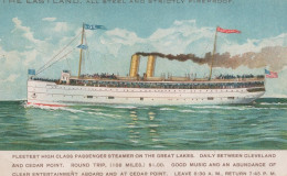 ZAYIX Passenger Steamer SS Eastland Sank 844 Passenger Died Advertising Postcard - Otros & Sin Clasificación