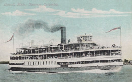 ZAYIX Postcard Great Lakes Passenger Steamer SS Columbia Detroit Unposted XF - Autres & Non Classés