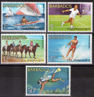 ZAYIX Barbados 357-361 MNH Tourism Tennis Scuba Diving Sailing 062723S30M - Barbados (1966-...)