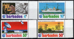 ZAYIX Barbados 368-371 MNH Communications Telegraphy Ships 062723S33M - Barbados (1966-...)