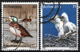 ZAYIX Botswana 308-309 Used Birds Geese Egrets Wildlife Nature 062723S98 - Botswana (1966-...)