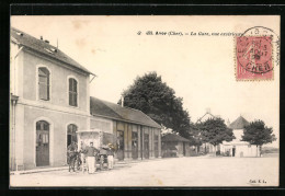 CPA Avord, La Gare, Vue Exterieure  - Avord