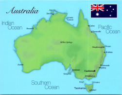 22-6-2024 (79) Australia - Map Of Australia & Tasmania - Autres & Non Classés