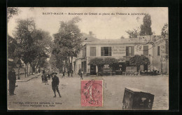 CPA Adamville, Boulevard De Creteil Et Place Du Theatre - Creteil