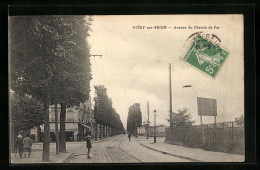 CPA Vitry-sur-Seine, Avenue Du Chemin De Fer - Vitry Sur Seine