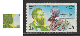 Egypt - 1997 - Yellow Color Shifted - ( Heinrich Von Stephan (1831-97 - UPU ) - MNH** - Nuovi