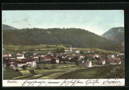 AK Moutier, Ortsansicht Vor Bergpanorama  - Moutier