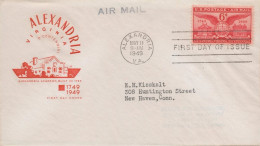 ZAYIX US C40-14 House Of Farnam Cachet FDC Alexandrea 200 Years USFM102023075 - 1941-1950