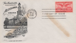 ZAYIX US C40-15 Fleetwood FDC UA Christ Church Alexandrea 200yr USFM102023068 - 1941-1950