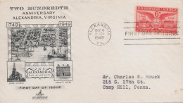 ZAYIX US C40-4 Art Craft Cachet FDC Alexandria Bicentennial Air USFM102023060 - 1941-1950