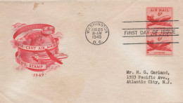 ZAYIX US C41-12 Fulton Stamp Co. FDC 6c Carmine Coil Pair USFM102023080 - 1941-1950