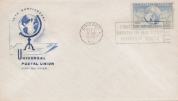 ZAYIX US C43-13 House Of Farnam Blue Cachet FDC UA UPU 75th Yr USFM102023093 - 1941-1950