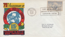 ZAYIX US C43-7 Cachet Craft Ken Boll FDC 75th Anniversary UPU Air USFM102023095 - 1941-1950