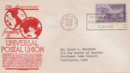 ZAYIX US C42-1 Anderson FDC Founding Of Universal Postal Union USFM102023118 - 1941-1950