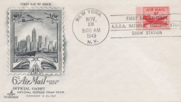 ZAYIX US C43-5 Art Craft Cachet FDC UA 75th Anniv. UPU Air Mail USFM102023102 - 1941-1950