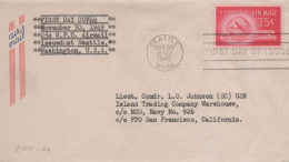 ZAYIX US C44 Unknown Designer FDC To NSD Navy No. 926 FPO USFM102023134 - 1941-1950