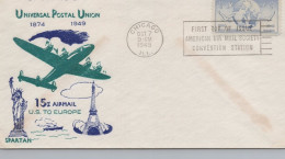 ZAYIX US C43-25 Spartan FDC UA 75th Anniversary Of UPU Airmail USFM102023098 - 1941-1950