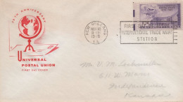 ZAYIX US C42-11 House Of Farnam Red Cachet FDC 10c UPU Anniv. USFM102023117 - 1941-1950