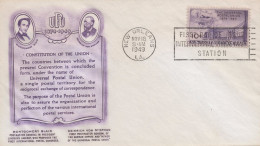 ZAYIX US C42-15 Fulton Stamp Co. FDC UA Founders Of UPU USFM102023124 - 1941-1950