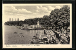 AK Berlin-Treptow, Uferpromenade Mit Paradiesgarten Und Kaiserbad  - Treptow