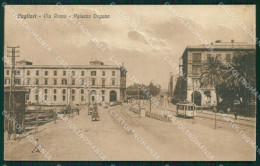 Cagliari Città Palazzo Dogana Tram Cartolina QT0462 - Cagliari