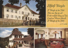 71830933 Kandern Schlosswirtschaft Buergeln Gedicht Johann Peter Hebel Kandern - Kandern