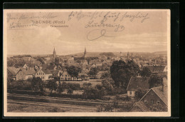 AK Bünde I. Westf., Gesamtansicht Der Stadt, Blick Zum Kirchturm  - Buende