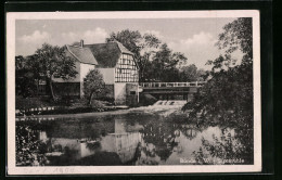 AK Bünde I. W., Blick Auf Die Kleine Brücke Zur Elsemühle  - Buende