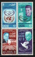 Qatar 100Cd MNH J. F. Kennedy UN Headquarters Hands Doves Birds ZAYIX 1223S0038 - Qatar