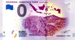 Billet Souvenir - 0 Euro - Indonesia - Sumatran Tiger - (2019-2) - Pruebas Privadas