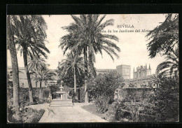 Postal Sevilla, Vista De Los Jardines Del Alcazar - Sevilla