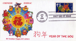 US 3997k FDC Year Of Dog, Lunar New Year, RC Graebner Chapter ZAYIX 1223M0223 - 2011-...