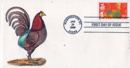 US 3997j FDC Year Of Rooster, Lunar New Year, Hand-painted SMB ZAYIX 1223M0238 - 2011-...