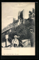 AK Drachenfels, Ruine Mit Besuchern  - Drachenfels