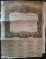 Action Obligation - Chemins De Fer D' ESPAGNE - 1878 - 20 Coupons - - Bahnwesen & Tramways