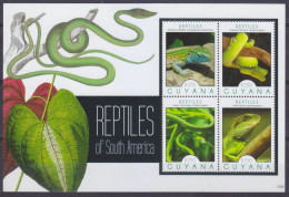 2012 Guyana 8286-8289KL Reptiles / Snakes 10,50 € - Snakes