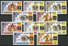 Dominica 521-525 MNH QEII Silver Jubilee Perf & Color Variety ZAYIX 0224M0017M - Dominikanische Rep.