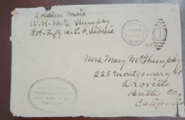 O) SIBERIA. SOLDIER MAIL -  BASE CENSOR ,  AM. E. F. SIBERIA,  BARREL CANCELLATION, CIRCULATED TO CALIFORNIA, NO CONTENT - Asia (Other)