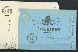 Télégramme + Enveloppe De RECKHEIM/1879 Pour Reuckheim - Telegrammen