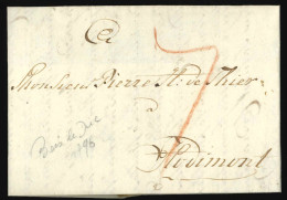 Belgique - Lettre Datée De Bois-le-Duc 1796 + "7" à La Craie Rouge Pour Hodimont - 1794-1814 (Période Française)