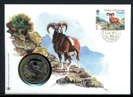 Zypern 1986 Numisbrief Medaille Mufflon, WWF, CuNi PP (MD850 - Ohne Zuordnung