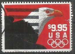 USA Express Mail 1991 Olympic Eagle - High Value  $ 9.95 Off-paper  SC.#2541 - In VFU Condition - Usados